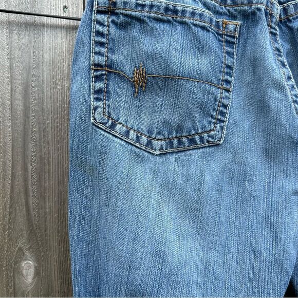 Ariat FR Relaxed Boot Cut Ripped Raw Hem Distressed  Jeans Men Sz 34 X 34 - Picture 3 of 11